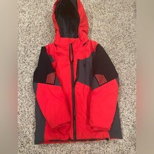 Spyder size 7 boys, jacket, red and black